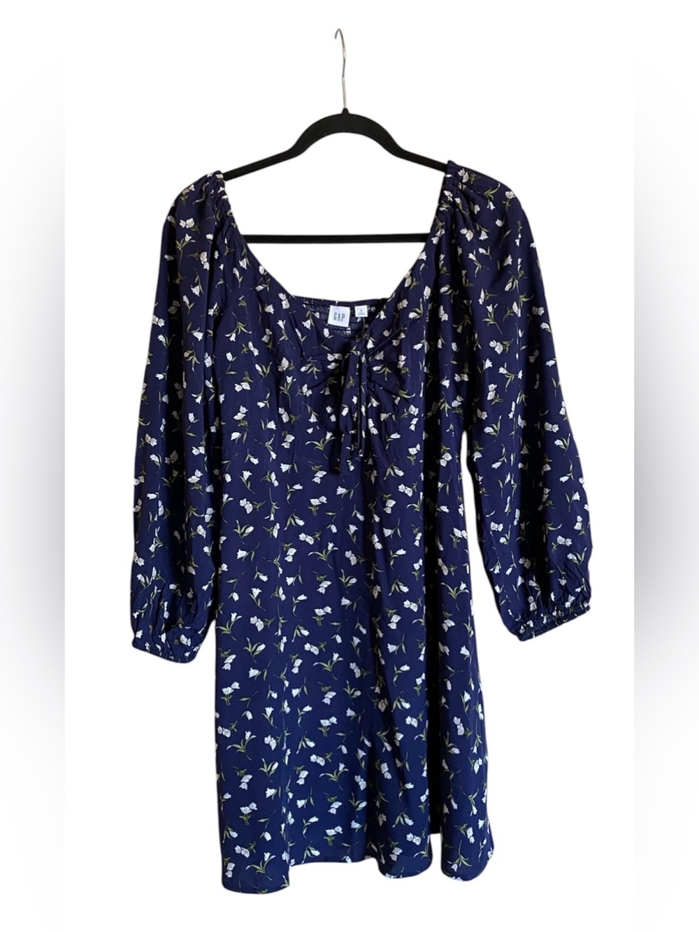 Women’s GAP Navy Blue Floral Print DRESS Small NWT
